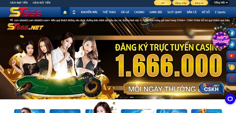 Nhà cái ST666 là sân chơi đình đám được giới cược thủ tin cậy