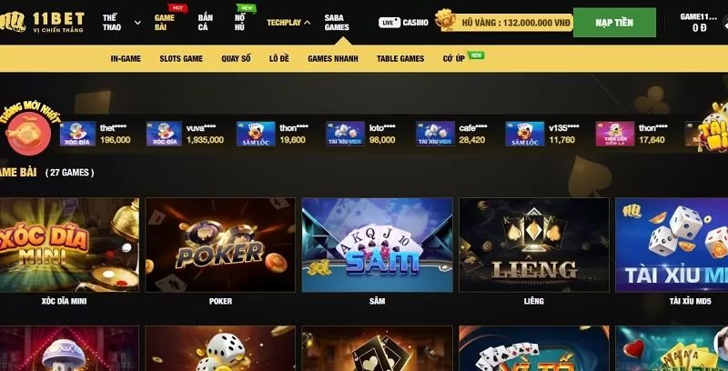 Game bài tại đây luôn thu hút được nhiều người chơi