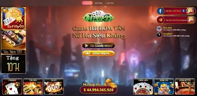 68gamebai reviews BetVip 99 là sân chơi slot game đổi thưởng uy tín 2022