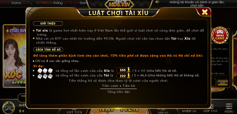 68gamebai reviews Luật chơi game tài xỉu chi tiết người chơi cần biết
