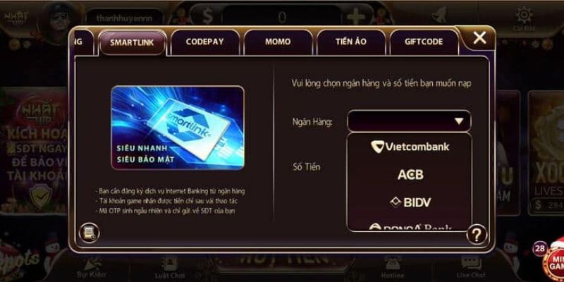 68gamebai reviews Nạp tiền nhanh chóng với Smartlink hết sức đơn giản